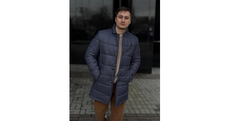 Пальто мужское серое