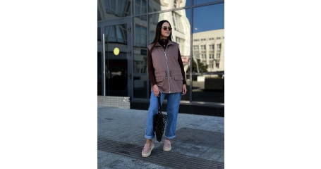  Жилет женский шоколад