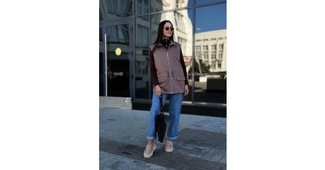  Жилет женский шоколад