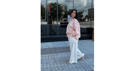 Брюки женские  1156 молочные 