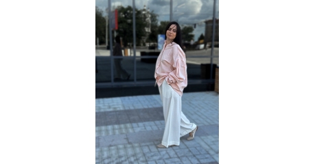 Брюки женские  1156 молочные 