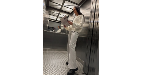 Брюки женские Т670V  светло-серые