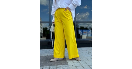 Брюки женские 1156  желтые 